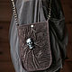 3D Handbag on a chain 'Skull' made of natural suede, Crossbody bag, Moscow,  Фото №1