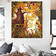 The painting on wood 90x76sm "Fox in the autumm", Pictures, Moscow,  Фото №1