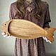 Деревянная тарелка "Рыба". Подарки для охотников и рыболовов. Vi Lignum. Интернет-магазин Ярмарка Мастеров.  Фото №2