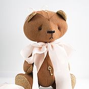 Куклы и игрушки handmade. Livemaster - original item Teddy bear with a ribbon. Handmade.