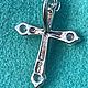 Order Pendant cross silver 925 with cubic Zirconia, Holland. Dutch West - Indian Company. Livemaster. . Vintage pendants Фото №3