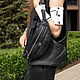Black Leather Belt Bag on a Hip. Waist Bag. Lollypie - Modiste Cat. My Livemaster. Фото №6