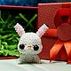 Mini figures and figurines: Snow Bunny amigurumi bead toy. Miniature figurines. KOTiYA. Online shopping on My Livemaster.  Фото №2