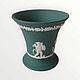 Винтаж: Wedgwood Jasperware Teal Вазочка с Купидоном в редком цвете. Вазы винтажные. Decor.mylove. Ярмарка Мастеров.  Фото №4