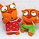 Everything is clear? Soft toys plush red cats Vasya Lozhkina, Stuffed Toys, Moscow,  Фото №1