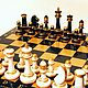 Шахматы Королевские в чёрно-золотой  доске. Шахматы. Шахматы Алевтины Беляковой. Интернет-магазин Ярмарка Мастеров.  Фото №2