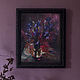 Purple irises, flower painting, oil flowers on canvas, Pictures, St. Petersburg,  Фото №1