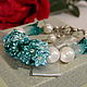 Bracelet Earrings 'Adrianna' pearls' Majorca, Lampwork. Jewelry Sets. Handwork of jewelry.. My Livemaster. Фото №6