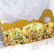 Для дома и интерьера handmade. Livemaster - original item Box storage Solar flowers. Handmade.