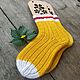 Заказать Желтые вязаные носки RussianSocks жёлтый цвет желток цыпленок цыплячий. RussianSocks ВЯЗАНЫЕ НОСКИ ВАРЕЖКИ. Ярмарка Мастеров. . Носки Фото №3