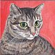 Painting cat Portrait of a cat Portrait by photo Oil on Canvas. Pictures. matryoshka (azaart). My Livemaster. Фото №4