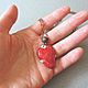 Red Heart Pendant, Heart Pendant, Red Heart. Pendants. Small Treasures. Online shopping on My Livemaster.  Фото №2