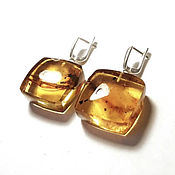 Украшения handmade. Livemaster - original item Large earrings made of natural Baltic amber(525). Handmade.