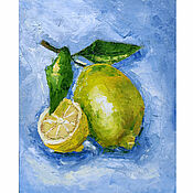 Картины и панно handmade. Livemaster - original item Painting lemons still life with fruit oil. Handmade.