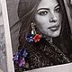 Серьги "Медуница", чудесные цветные букетики  /можно клипсы, Серьги классические, Новосибирск,  Фото №1