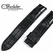Украшения handmade. Livemaster - original item Black 18mm Crocodile Leather Watch Strap. Handmade.