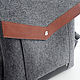 Заказать Графитовый рюкзак из фетра и натуральной кожи. Fancyfelt. Ярмарка Мастеров. . Рюкзаки Фото №3