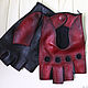 Мужские красные кожаные перчатки состаренный, ручной шов. Перчатки. LA1007 - изделия из натуральной кожи. Интернет-магазин Ярмарка Мастеров.  Фото №2
