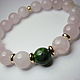 Order Rose quartz and chromdiopside bracelet ' in the Apple orchard'. Beautiful gifts for the good people (Alura-lights). Livemaster. . Bead bracelet Фото №3