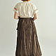 Falda de lino marrón Campesino. Skirts. Skirt Priority (yubkizakaz). Ярмарка Мастеров.  Фото №5