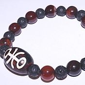 Фен-шуй и эзотерика handmade. Livemaster - original item Bracelet with natural stones and a Ji bead.. Handmade.