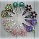 Hair clips with Pink flowers - 400 RUB/pair of hair Clips with Iavicoli - 350 RUB/pair
