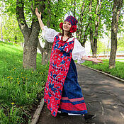 Русский стиль handmade. Livemaster - original item Folk costumes: Russian-style Matanya costume. Handmade.