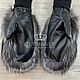 Order Fluffy mittens made of black fox fur. Olga Lavrenteva. Livemaster. . Mittens Фото №3