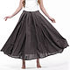 Smoky boho skirt made of 100% linen, Skirts, Tomsk,  Фото №1