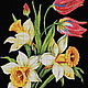 Beaded embroidery set 'Daffodils and tulips', Embroidery kits, Ufa,  Фото №1