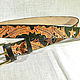 Order Leather belt 'Star with oak leaves' - color. schwanzchen. Livemaster. . Straps Фото №3