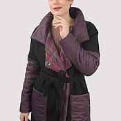 Одежда handmade. Livemaster - original item Coat purple black with Alpaca long winter. Handmade.