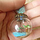Order Pendant globe with microminiature "Longing for the sea". WhiteRacoon's handcrafts. Livemaster. . Pendants Фото №3