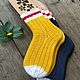 Желтые вязаные носки RussianSocks жёлтый цвет желток цыпленок цыплячий. Носки. RussianSocks ВЯЗАНЫЕ НОСКИ ВАРЕЖКИ. Ярмарка Мастеров.  Фото №6
