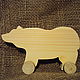 Медведь-каталка(средний), деревянная игрушка ручной работы