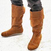 Субкультуры handmade. Livemaster - original item Brown suede boots. Handmade.