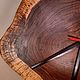 Часы лофт из спила черного ореха. Часы классические. Wood Magic. Интернет-магазин Ярмарка Мастеров.  Фото №2