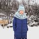 Order Set of winter color sage. Fishnet Snood in two turns. Olga Lado. Livemaster. . Headwear Sets Фото №3