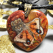 Украшения handmade. Livemaster - original item Lion fairy – miniature on a stone - a talisman for a Lioness. Handmade.