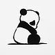 Льняной мешочек с вышивкой `Грустный панда`
`Шпулькин дом` мастерская вышивки