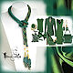 Lariat beaded tie 'Charm emerald' harness necklace belt, Lariats, Moscow,  Фото №1
