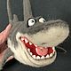  акула. Войлочная игрушка. Картины, игрушки из шерсти Альбины Швец. Ярмарка Мастеров.  Фото №4