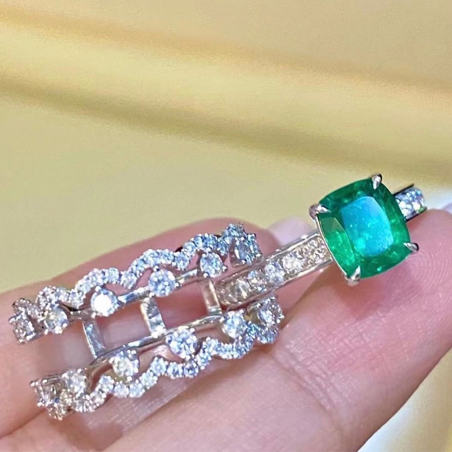 Diamond and Emerald Rings Transformer 2in1, Ring set, Tolyatti,  Фото №1