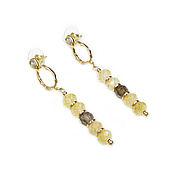 Украшения handmade. Livemaster - original item Earrings with rauchtopaz and citrine, smoky quartz earrings gift. Handmade.