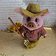Pig-farmer Jerome. Miniature figurines. Fluffy Heart (fluffyheart). Online shopping on My Livemaster.  Фото №2