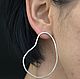 Statement Hoop Earrings – Sterling silver earrings – Squashed hoops. Earrings. Zhanat Kim jewelry. Online shopping on My Livemaster.  Фото №2