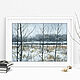 A small watercolor painting of the First snow. Trees, grasses and a lake. Pictures. Pictures for the soul (RozaSavinova). My Livemaster. Фото №5