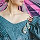 Свитер Стильная Рванина. Синий. Свитеры. Gala Knit. Ярмарка Мастеров.  Фото №6