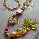 Order Necklace 'Art Deco' (ruby-corundum, citrine, Swarovski). Pani Kratova (panikratova). Livemaster. . Necklace Фото №3