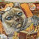 Чехол декоративный "Королевский кот". Чехлы и кофры. LEGHOME  (гобелен). Интернет-магазин Ярмарка Мастеров.  Фото №2